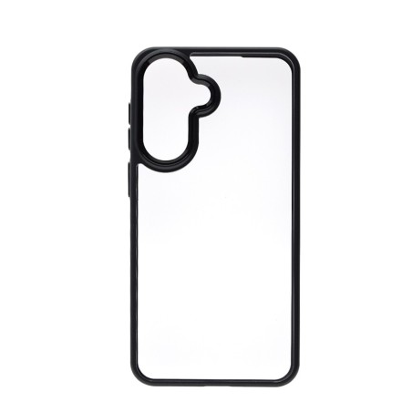 Samsung Galaxy A37 Clear with Metal Camera Frame Case Cover - Black