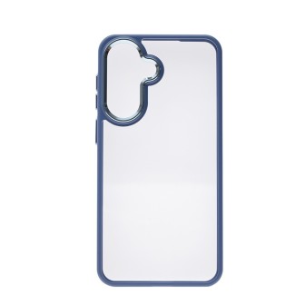 Samsung Galaxy A37 Clear with Metal Camera Frame Case Cover - Black