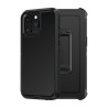 iPhone 15 Pro Rugged Armor Belt Clip Holster Case Cover - Black
