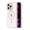 iPhone 15 Pro Clear with Metal Camera Frame Case Cover - Pink