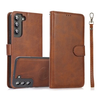 Samsung Galaxy S22 Plus Leather Wallet Flip Diary Case Cover - Brown