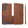 Samsung Galaxy S22 Plus Leather Wallet Flip Diary Case Cover - Brown