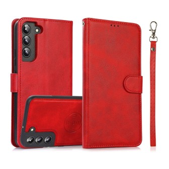 Samsung Galaxy S22 Plus Leather Wallet Flip Diary Case Cover - Red