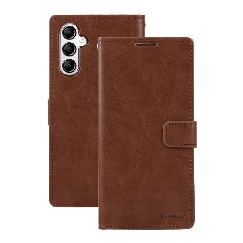 Samsung Galaxy A36 Leather Wallet Flip Diary Case Cover - Brown