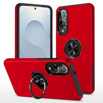 Samsung Galaxy S25 Edge Shockproof with Ring Holder Stand MagSafe Compatible Comp