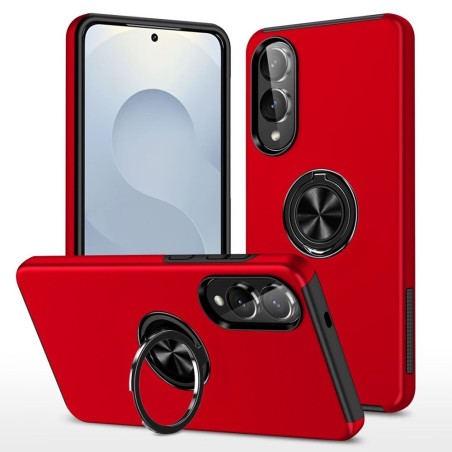 Samsung Galaxy S25 Edge Shockproof with Ring Holder Stand MagSafe Compatible Comp