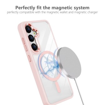 Samsung Galaxy S25 FE Clear with Metal Camera Frame MagSafe Compatible