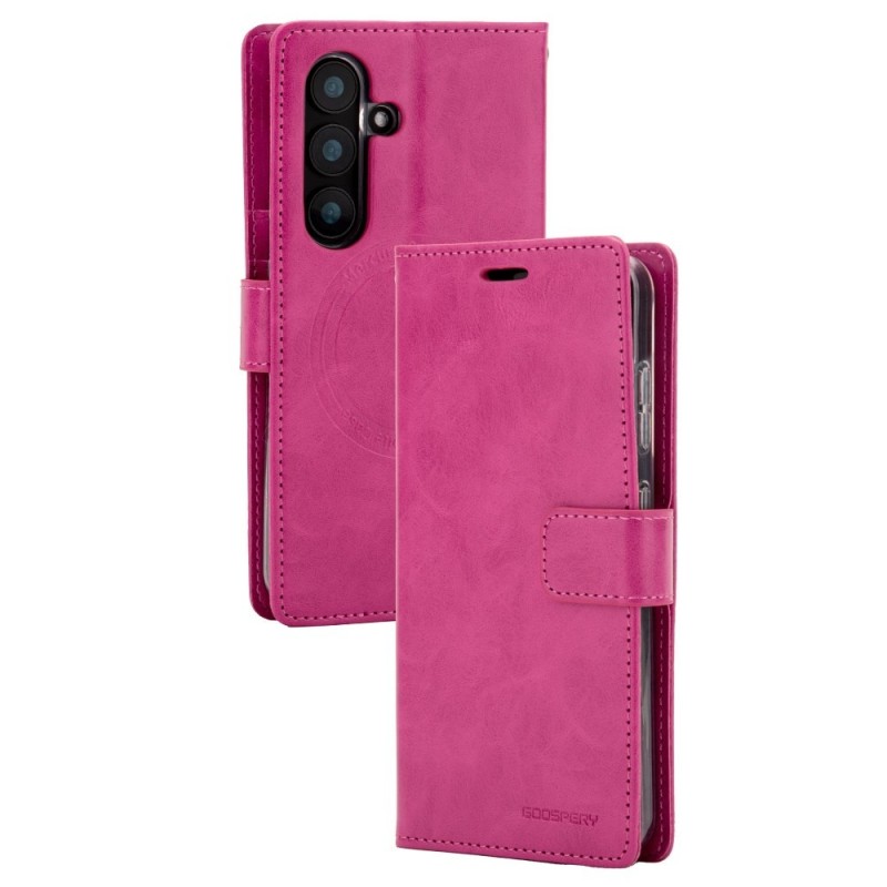Samsung Galaxy S25 FE MagSafe Compatible Leather Wallet Flip Diary Cas