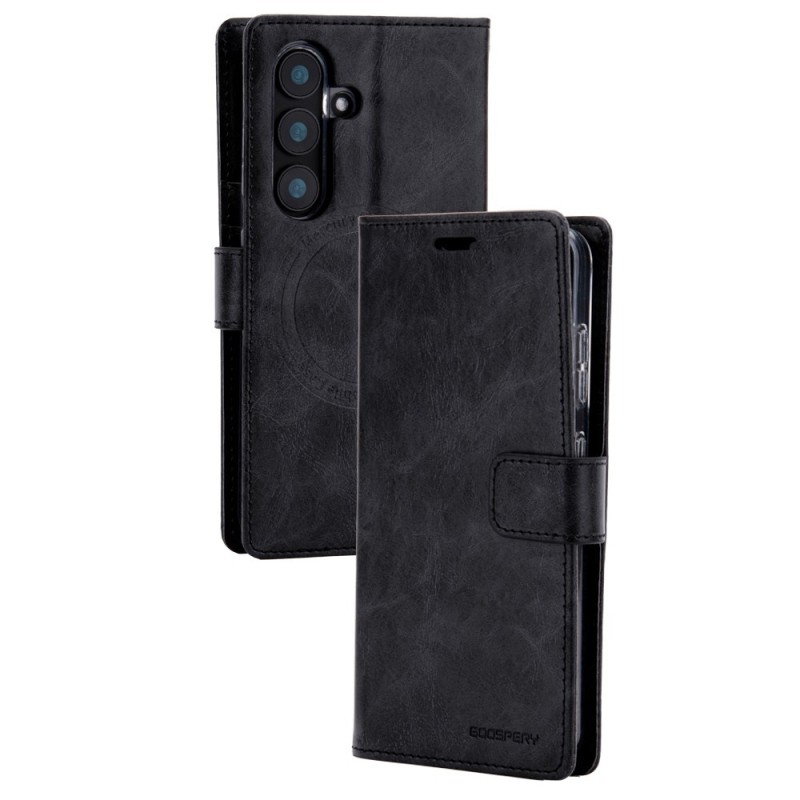 Samsung Galaxy S25 FE MagSafe Compatible Leather Wallet Flip Diary Cas