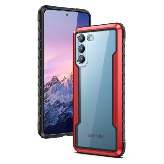 Samsung Galaxy S22 Heavy-Duty Armor Shockproof Case Cover - Red