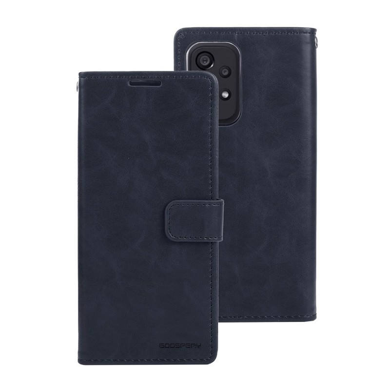 Samsung Galaxy A33 Leather Wallet Flip Diary Case Cover - Navy
