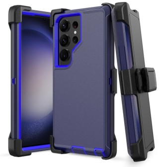 Samsung Galaxy S24 Ultra Rugged Armor Belt Clip Holster Case Cover - N
