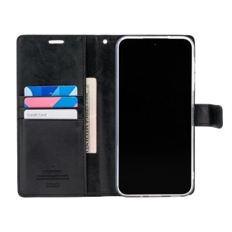 Samsung Galaxy A27 Leather Wallet Flip Diary Case Cover - Black