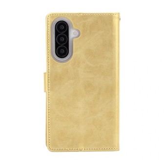 Samsung Galaxy A27 Leather Wallet Flip Diary Case Cover - Gold