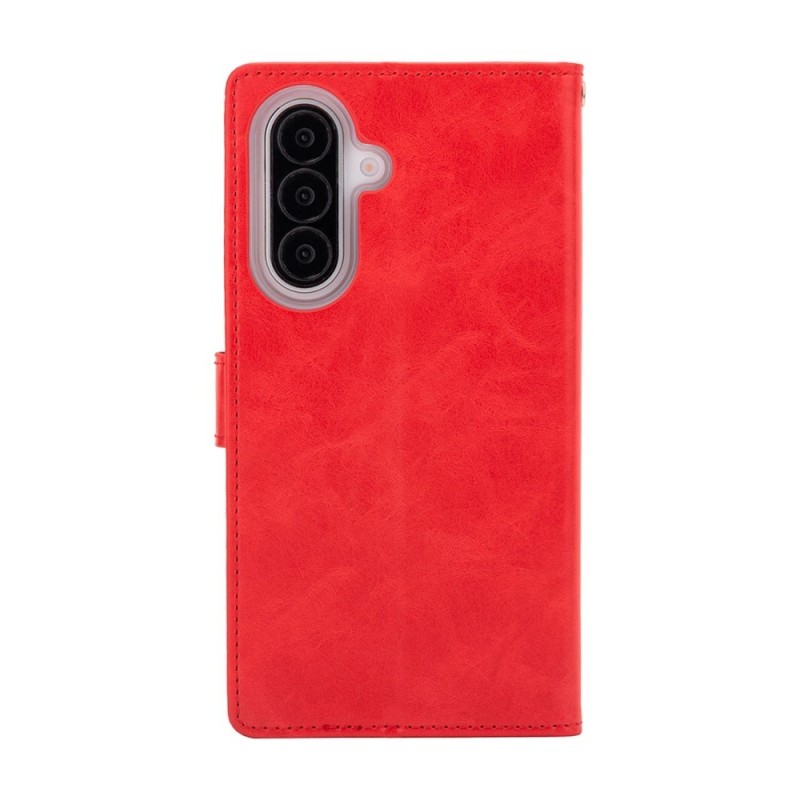 Samsung Galaxy A27 Leather Wallet Flip Diary Case Cover - Red
