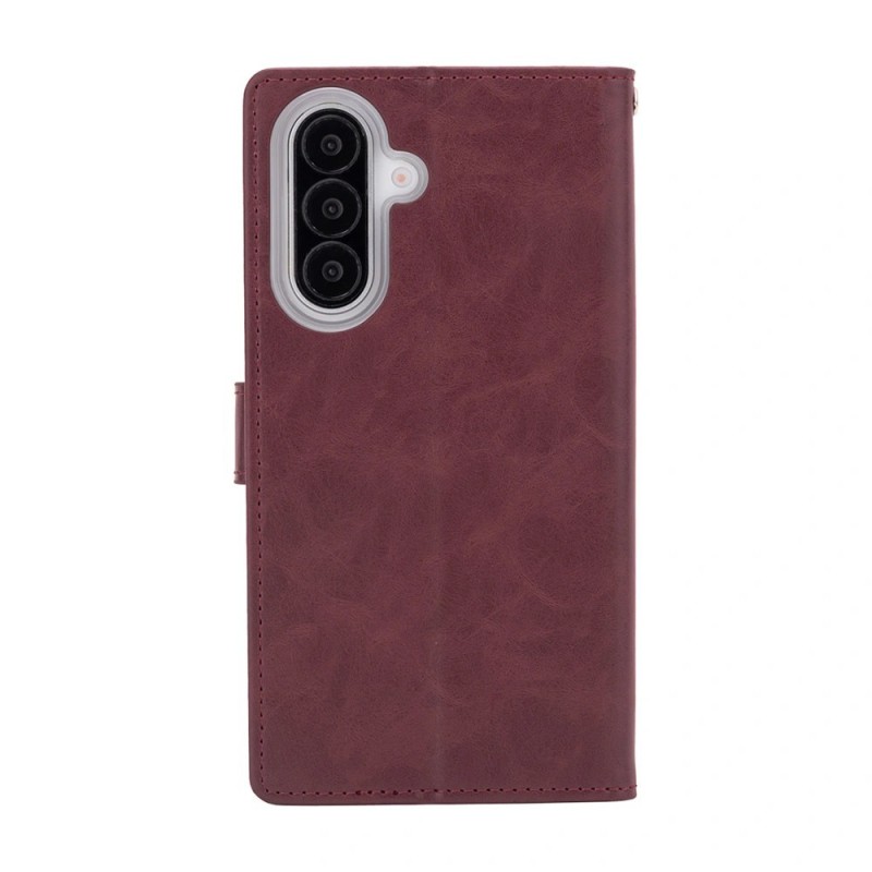 Samsung Galaxy A27 Leather Wallet Flip Diary Case Cover - Wine