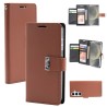 Samsung Galaxy S24 Leather Wallet Flip Diary Case Cover - Brown
