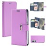 Samsung Galaxy S24 Leather Wallet Flip Diary Case Cover - Purple