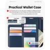 Samsung Galaxy S24 Plus Leather Wallet Flip Diary Case Cover - Navy