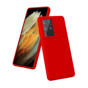 Samsung Galaxy S21 Ultra Liquid Silicone Case Cover - Red | Australia