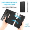 Samsung Galaxy S21 Leather Wallet Flip Diary Case Cover - Rose Gold