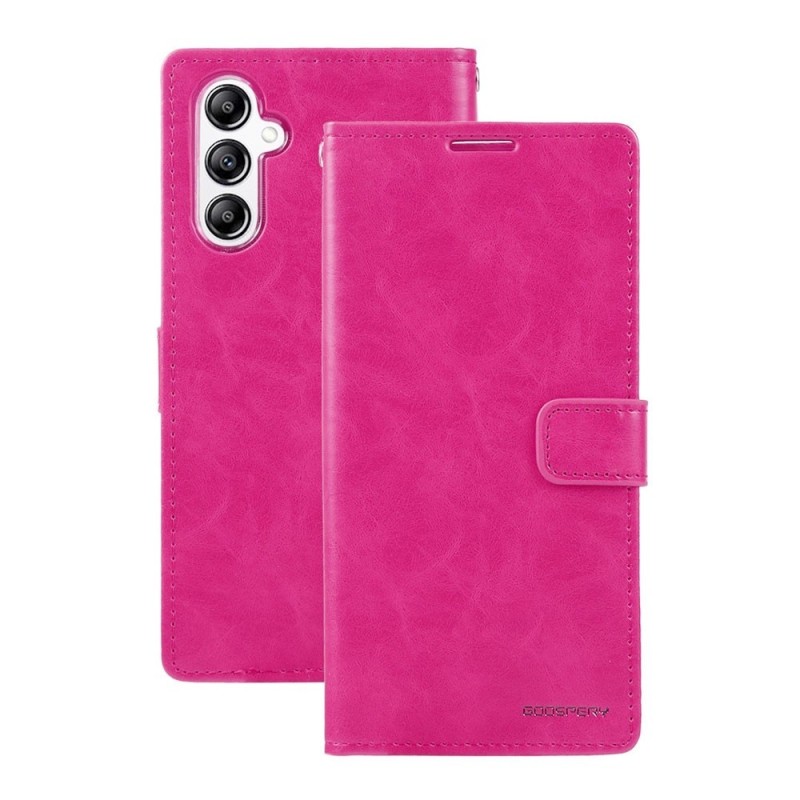 Samsung Galaxy A25 Leather Wallet Flip Diary Case Cover - Hot Pink