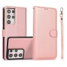 Samsung Galaxy S21 Ultra Leather Wallet Flip Diary Case Cover - Rose G