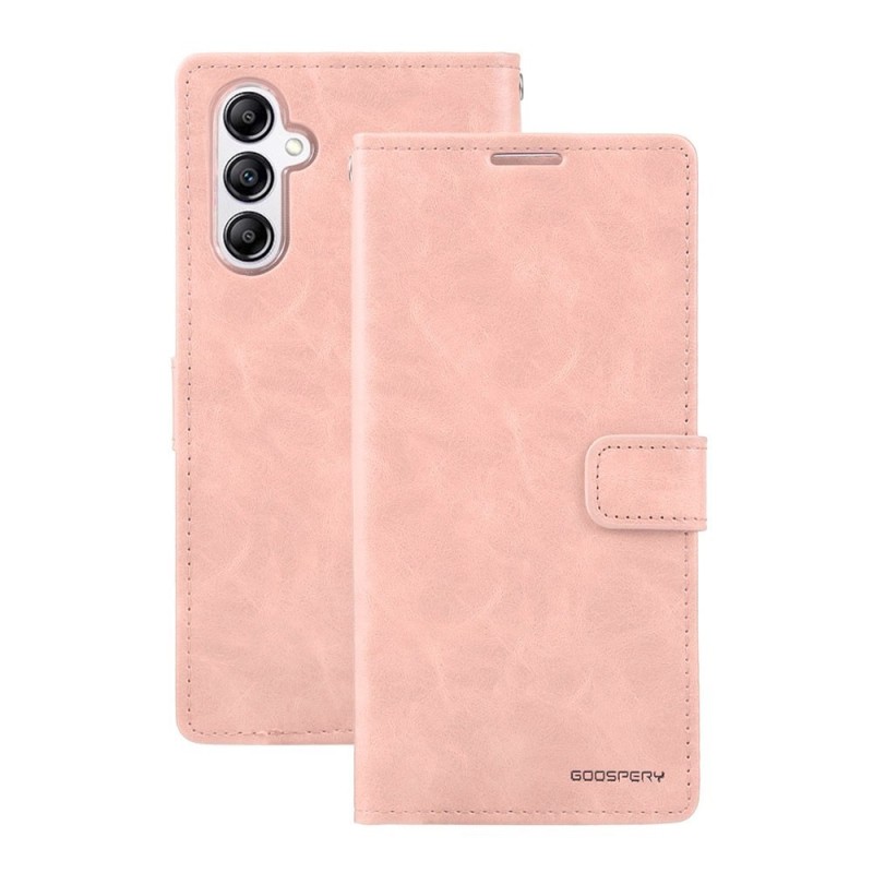 Samsung Galaxy A25 Leather Wallet Flip Diary Case Cover - Rose Gold