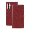 Samsung Galaxy A25 Leather Wallet Flip Diary Case Cover - Wine