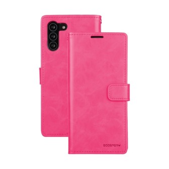 Samsung Galaxy S21 Leather Wallet Flip Diary Case Cover - Hot Pink