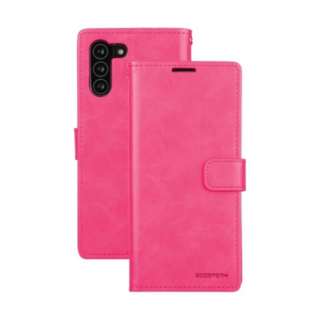 Samsung Galaxy S21 Leather Wallet Flip Diary Case Cover - Hot Pink