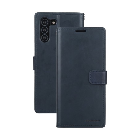 Samsung Galaxy S21 Leather Wallet Flip Diary Case Cover - Navy