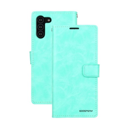 Samsung Galaxy S21 FE Leather Wallet Flip Diary Case Cover - Mint
