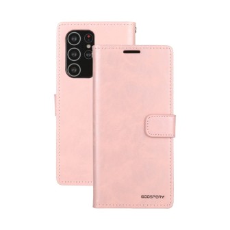 Samsung Galaxy S21 Ultra Leather Wallet Flip Diary Case Cover - Rose G
