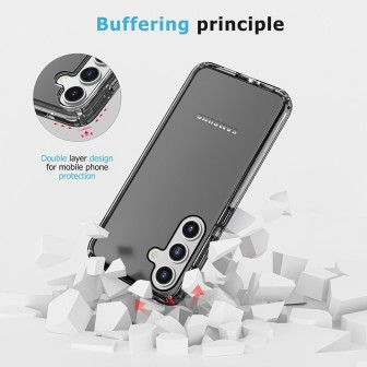 Samsung Galaxy S24 / S25 Slim Shockproof Clear Case Cover - Clear Blac