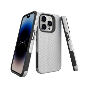 iPhone 15 Pro Max Rugged Shockproof Case Cover - Silver | Australia