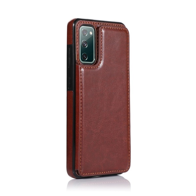 Samsung Galaxy S20 Plus Leather Wallet Flip Diary Case Cover - Brown