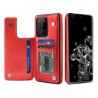 Samsung Galaxy S20 Ultra Leather Wallet Flip Diary Case Cover - Red