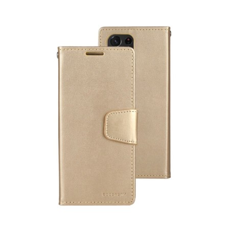 Samsung Galaxy S21 Ultra Leather Wallet Flip Diary Case Cover - Gold