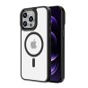iPhone 15 Pro Clear with Metal Camera Frame Case Cover - Pink