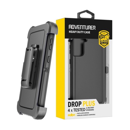 Samsung Galaxy S21 Plus Rugged Armor Belt Clip Holster Case Cover - Na