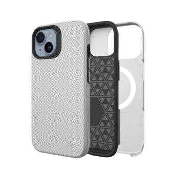 iPhone 14 Plus / 15 Plus Rugged Shockproof Case Cover - Silver
