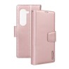Samsung Galaxy Z Fold7 Leather Wallet Flip Diary Case Cover - Rose Gol