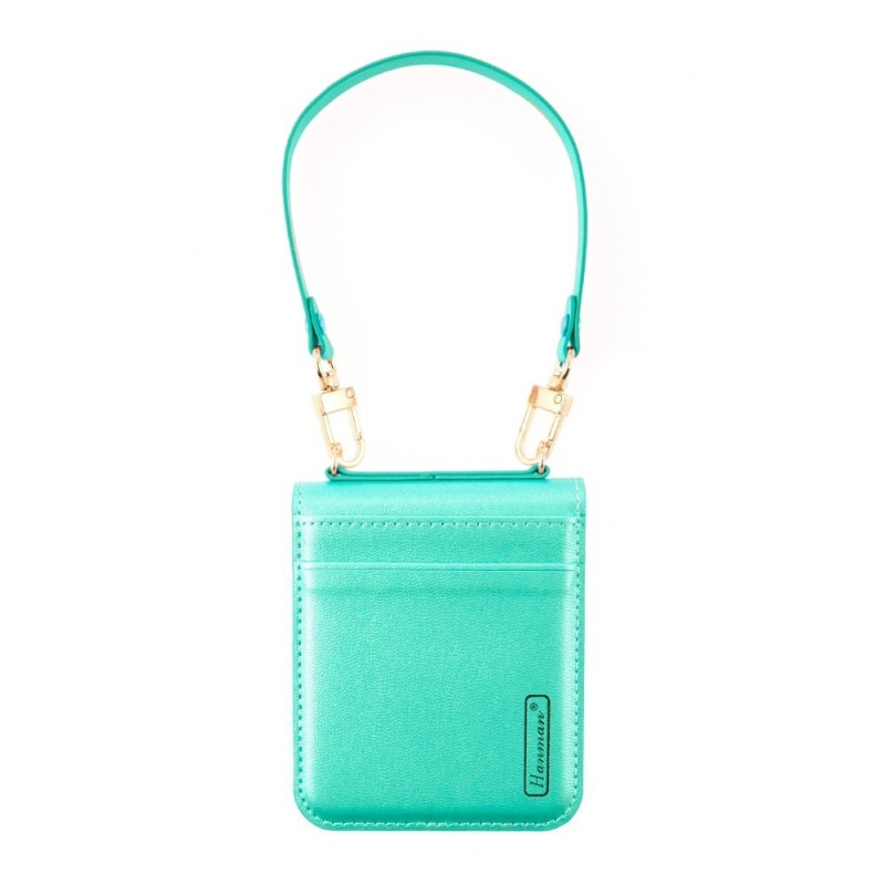 Samsung Galaxy Z Flip7 Leather Wallet Flip Diary Case Cover - Mint