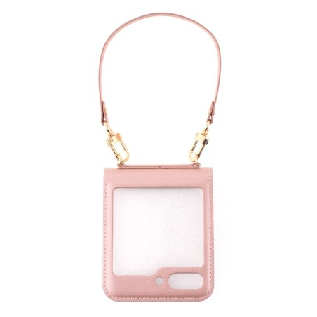 Samsung Galaxy Z Flip7 Leather Wallet Flip Diary Case Cover - Rose Gol