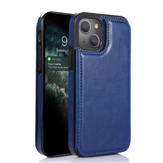 iPhone 15 Leather Wallet Flip Diary Case Cover - Blue | Australia