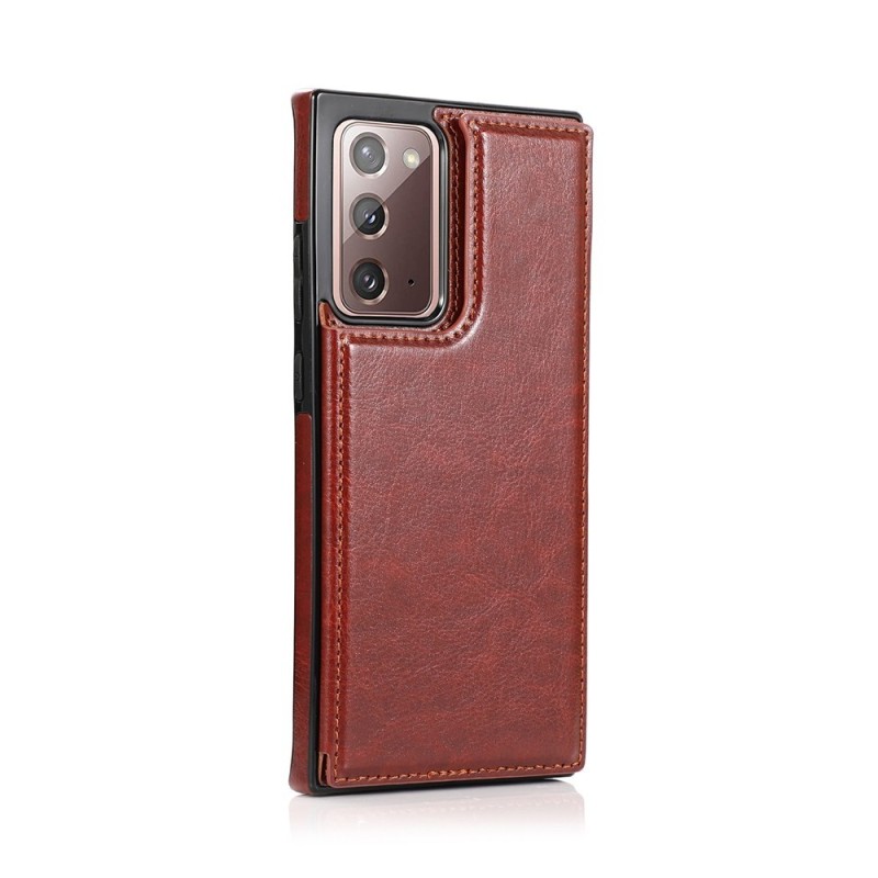 Samsung Galaxy Note 20 Leather Wallet Flip Diary Case Cover - Brown