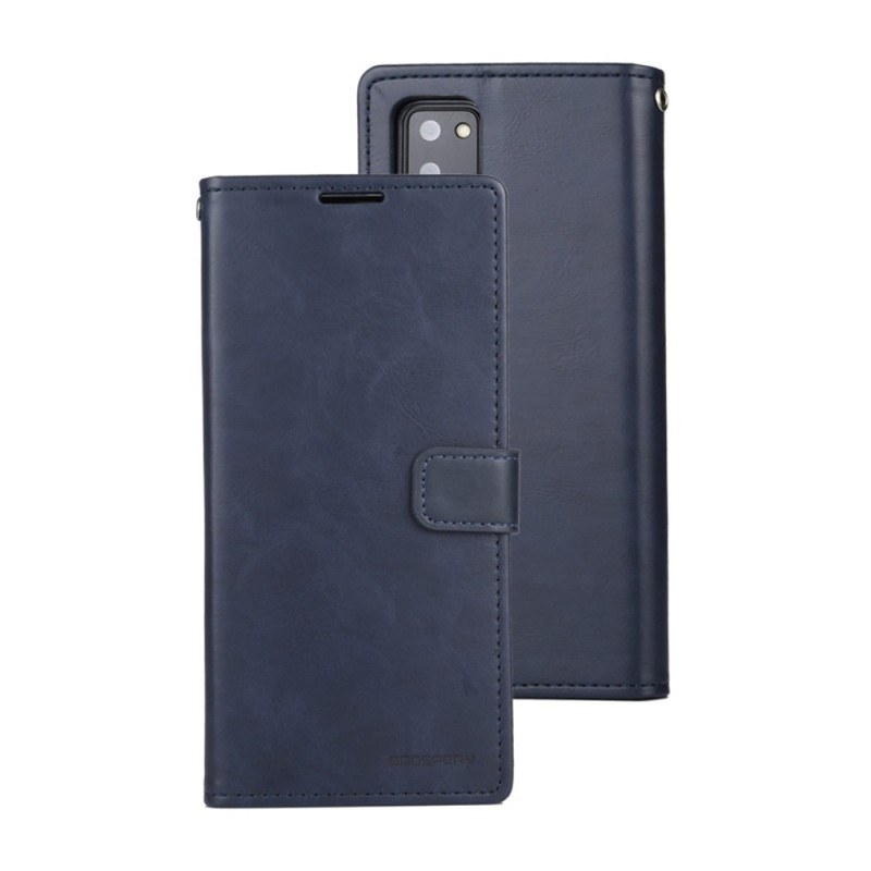 Samsung Galaxy Note 20 Leather Wallet Flip Diary Case Cover - Navy