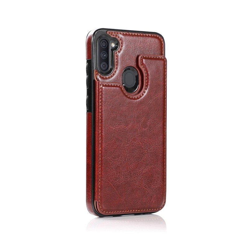Samsung Galaxy A11 Leather Wallet Flip Diary Case Cover - Brown