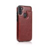 Samsung Galaxy A11 Leather Wallet Flip Diary Case Cover - Brown